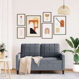 vidaXL Dvosed temno siv 120 cm žamet | Shoptok.si