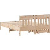 vidaXL Okvir kreveta bez madraca 135 x 190 cm od masivne borovine | shoptok.hr