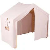 Roza/naravna barva trikotnik iz borovega lesa 112x61x94 cm Montessori -