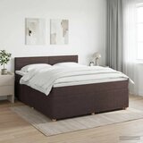  Boxspring krevet s madracem Tamno smeđa 160 x 200 cm Tkanina - Tamno smeđa 160 x 200 cm Dizajn linija Cijene