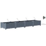  Vrtna saksija 4 pcs Svijetlo siva 160 x 40 x 22 cm Plastika | Eponuda.com