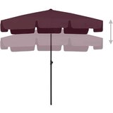 vidaXL Suncobran za plažu bordo 200 x 125 cm | shoptok.hr