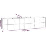 Povišena vrtna gredica od pocinčanog čelika 322x100x68 cm sivi | Eponuda.com