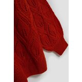 Marisse Openwork Orange Sweater | shoptok.hr