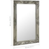  Zidno ogledalo u baroknom stilu 50 x 80 cm srebrno | shoptok.hr