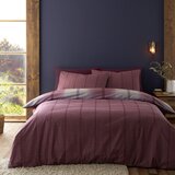 Catherine Lansfield Temno rožnata podaljšana flanelna posteljnina za zakonsko posteljo 230x220 cm Melrose Tweed Check – | Shoptok.si