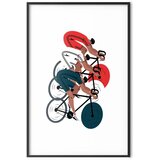  Plakat - Olympics - Cycling Race 60x90 Crni okvir s margom | shoptok.hr