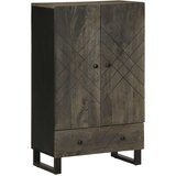 vidaXL Visoka omarica črna 60x33x100 cm trden mangov les Cene