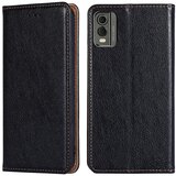 INORCO Enobarvna usnjena torbica za telefon z denarnico, odporna na praske, za Nokia C32, magnetni pokrov za stojalo za zapiranje, (22036601) Cene