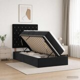  Krevet s madracem i skladištem Crna 90 x 200 cm Baršun | shoptok.hr
