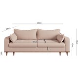 Ropez Bež sedežna garnitura iz rebrastega žameta 220 cm Beata – | Shoptok.si