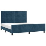  Okvir za krevet s uzglavljem tamnoplavi 180x200 cm baršunasti | Eponuda.com