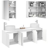  Set ormarića za kupaonicu 5 kom. Bijela Konstruirano drvo | shoptok.hr