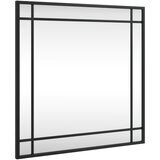 Maison Chic Stensko Ogledalo - Zrcalo - Kozmetično ogledalo črno 50x50 cm kvadratno železo, (21697740) | Shoptok.si