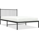  Metalni okvir za krevet s uzglavljem crni 107x203 cm | Eponuda.com