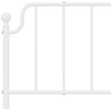Metalni okvir za krevet s uzglavljem bijeli 183x213 cm | shoptok.hr