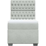  Box spring krevet s madracem svjetlosivi 90x190 cm baršunasti | shoptok.hr