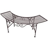 Garden Pleasure Crna i tamnosmeđa metalna vrtna klupa Fuego - | shoptok.hr
