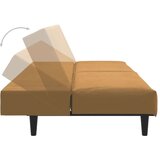  Kavč dvosed z ležiščem rjav žamet | Shoptok.si