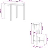  Blagovaonski set 5 kom. Bež Čvrsto Hrastovo Drvo | shoptok.hr