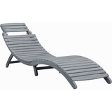 Maison Chic Ležalnik - Sončna ležalnik siv iz trdnega akacijevega lesa, (22043103) | Shoptok.si