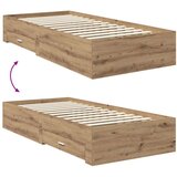  Konstrukcija postelje Umetni hrast 90 x 200 cm Konstruiran les, (5000102220) | Shoptok.si