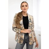 Turecki Cotton jacket with a colorful print beige | shoptok.hr