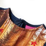 vidaXL Otroška obleka z dolgimi rokavi s potiskom jelena mornarsko modra 92 | Shoptok.si