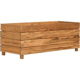 Furnova Visoka greda 100x40x38 cm reciklirana tikovina in jeklo, (21920460) | Shoptok.si