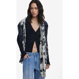 Desigual Šal črna / off-bela | Shoptok.si