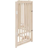 vidaXL Vrata za pse s vratima sklopiva 6 panela 300cm masivna jelovina | shoptok.hr