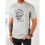 DStreet Koszulka męska z nadrukiem szara | Shoptok.si