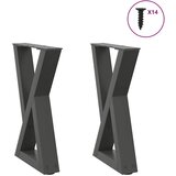vidaXL Noge kavne mizice 2 kosa Antracit 28x(42-43,3) cm Jeklo Cene