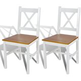 Furnova Jedilni stoli 2 kosa beli iz borovine, (21950408) | Shoptok.si