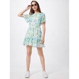 Trendyol Obleka ecru / nočno modra / svetlo modra / limeta | Shoptok.si