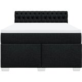  Krevet s oprugama i madracem crni 140x200 cm od tkanine | shoptok.hr
