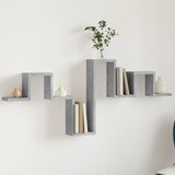  Zidna polica siva boja betona 104,5x10x43 cm konstruirano drvo | shoptok.hr