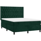  Krevet s oprugama i madracem tamnozeleni 140x200 cm baršunasti | shoptok.hr