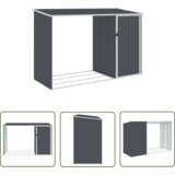  The Living Store Vrtna lopa za drva antracitna 245x98x159 cm pocinkano jeklo - Vrtna Lopa, (21745147) Cene