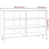 vidaXL Komoda dimljeni hrast 103,5x35x70 cm iverna plošča | Shoptok.si