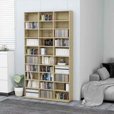 Ormarić za CD-ove boja hrasta 102x23x177,5 cm konstruirano drvo | shoptok.hr