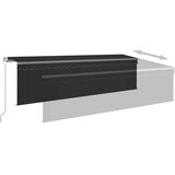 Tenda na ručno uvlačenje s roletom LED 5 x 3 m antracit | shoptok.hr