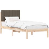  Krevetni okvir s tapiciranim uzglavljem Sivo-smeđa 75 x 190 cm | shoptok.hr