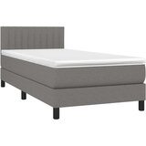  box spring s madracem LED tamnosivi 100x200 cm tkanina | shoptok.hr