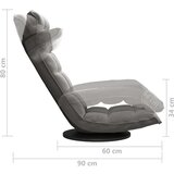 vidaXL Okretna podna stolica tamnosiva baršunasta | shoptok.hr