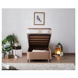 Hanah home dušek, baza i uzglavlje za jednokrevetni krevet latte 120 x 200cm | ePonuda.com