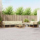  Set vanjskih sofa 7 pcs Bijela i krem 79 x 79 x 37 cm | shoptok.hr