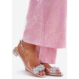 S. BARSKI Transparent Sandals On Low Heel With Decoration D&A | Shoptok.si