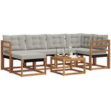  Set vanjskih sofa 7 kom. Prirodna i svijetlo siva | shoptok.hr