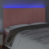  Posteljno vzglavje roza 160x5x118/128 cm žamet, (20954025) | Shoptok.si
